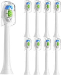 8 Pack Replacement Toothbrush Heads for HX6063 with Hygienic Caps Fits Electri(White)