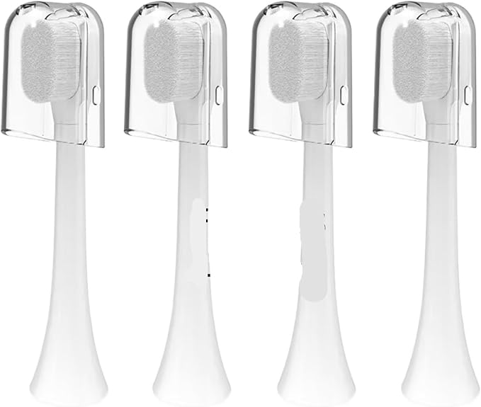 2/4PCS Ultra-fine Soft Toothbrush Brush Heads Compatible for Sonic HX3/HX6/HX9(4PCS White)