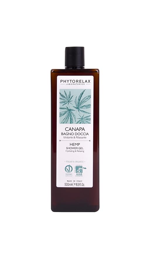 Phytorelax Moisturizing &amp Relaxing Shower Bath Hemp 500 ml 16.9 Fl Oz Herbs Oil