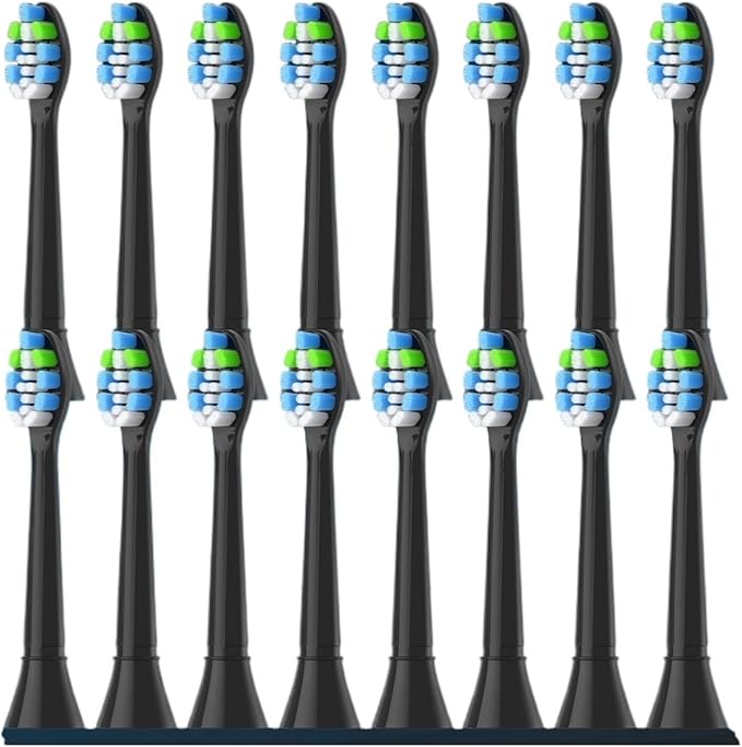 4-16Pack Replacement Toothbrush Heads Compatible For Philips Sonicare Electric Tooth Brush Electric Tooth Brush Refill(16pcs Black)