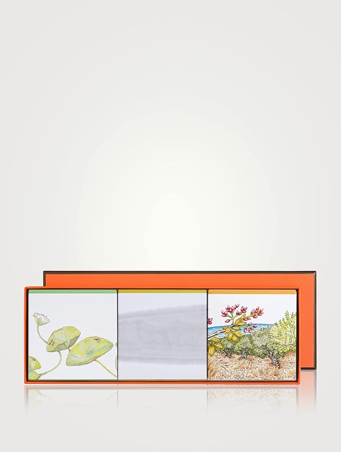 Hermes Un Jardin Soap 3-Piece Set for Unisex (Sur Le Nil 3.4 Oz + Monsieur Li 3.4 Oz + A Cythere 3.4 Oz)