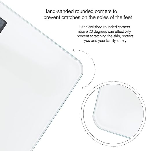 Energy Saving Scale Bathroom Weighing Scale Smart Scale for Body Weight Digital White