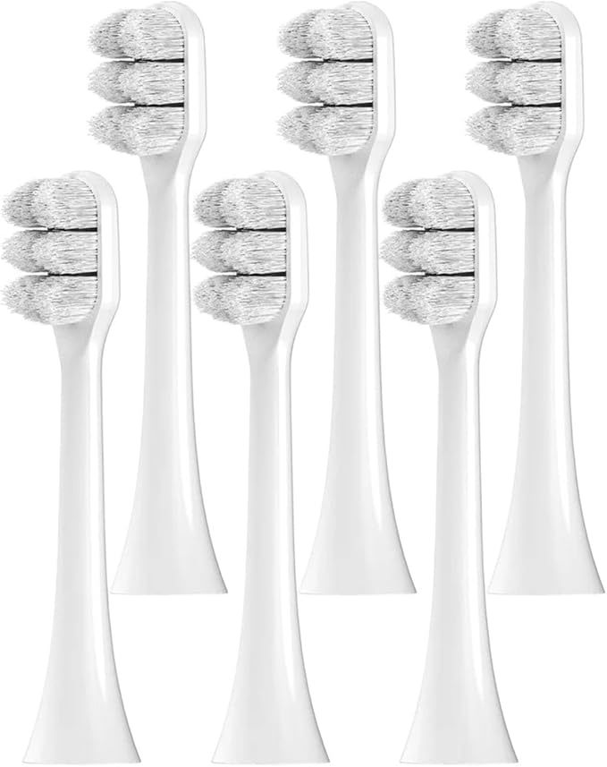 6 Pcs Soft Replacement Brush Heads Compatible with Sonicare Toothbrush 4100/6100/1100/2100/5300/5100/7500