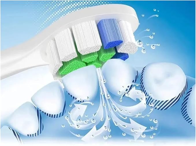 Replacement Brush Heads Compatible for Toothbrush Head HX3 HX6 HX9 Series HX3210 3211 6150 6500 6510 6530 9342 6730(16pcs P1)