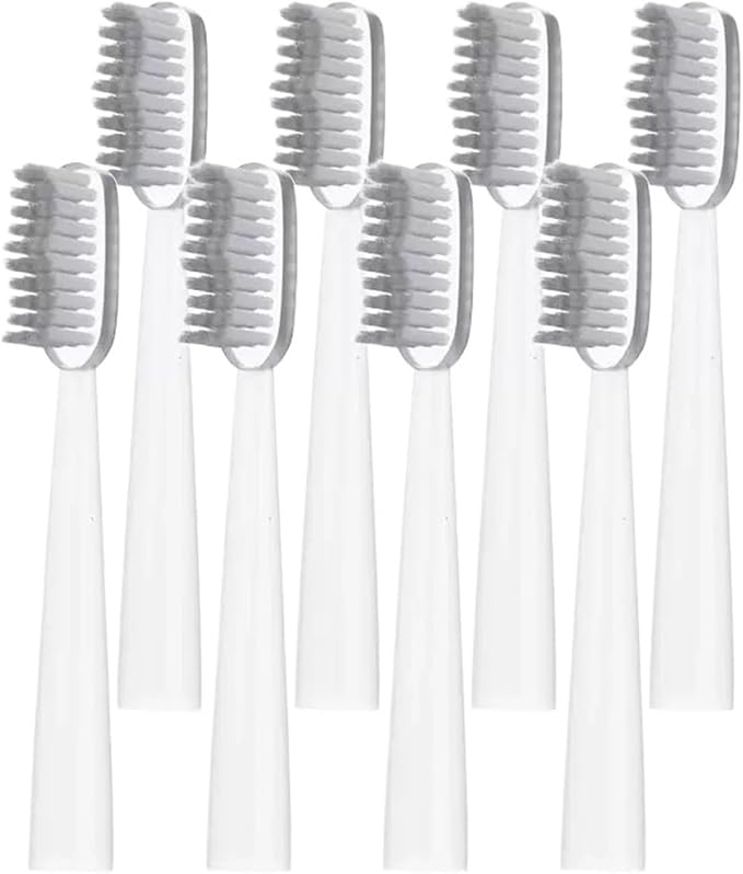 Replacement Toothbrush Heads for JD015 Sonic Electric Soft Bristles Nozzles for Women(8PCS)