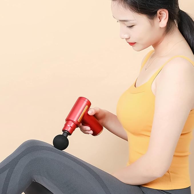 Massage Gun Portable Deep Tissue Percussion Massager for Athletes Pain Relief 10 Speeds 4 Replacement Heads