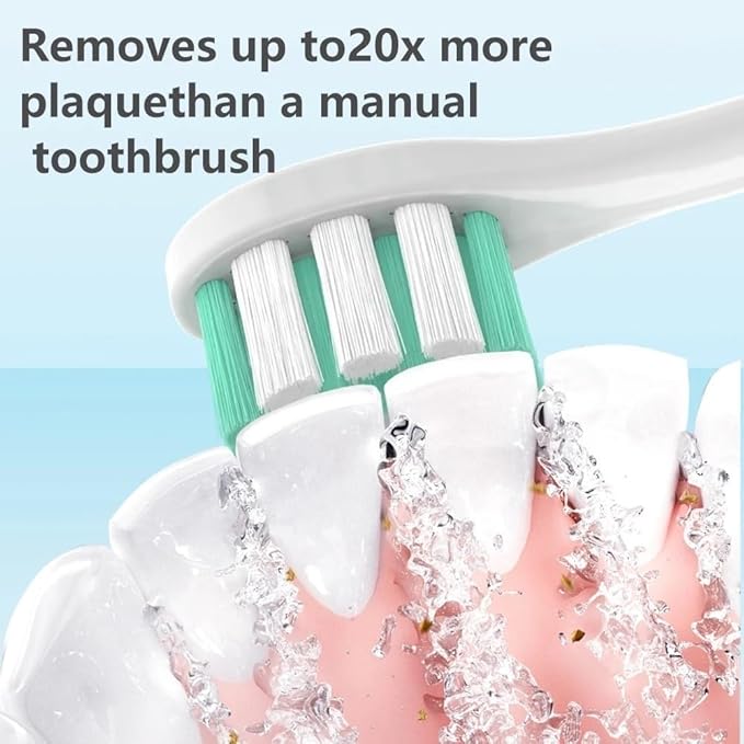 10/pcs Suitable Sonic Electric Toothbrush Heads Compatible for with Replacement Tooth Brush Bristles(Pink)