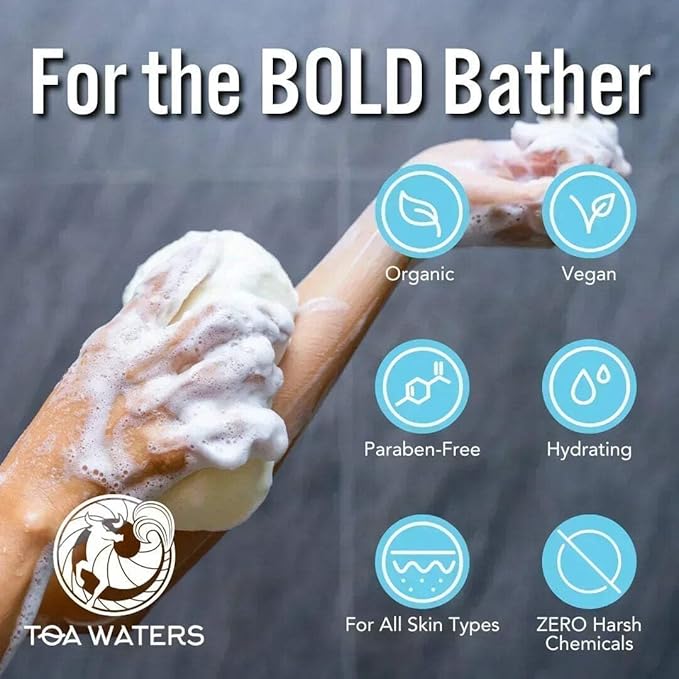 TOA Waters Moonpearl Garden Body Wash Peony &amp Gardenia – Floral Vegan Shower Gel Moisturizing Sulfate-Free Cleanser Organic Aloe &amp Passion Fruit