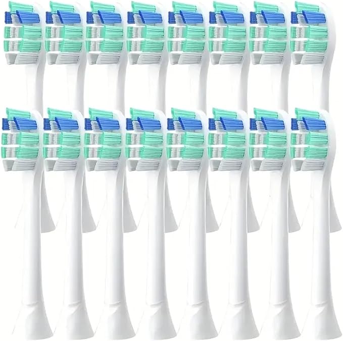 4-16pcs Replacement Toothbrush Heads Compatible for Philips Electric Brush Head 1100 2100 4100 4300 5100 5300 6100 6500 Etc(16pcs)