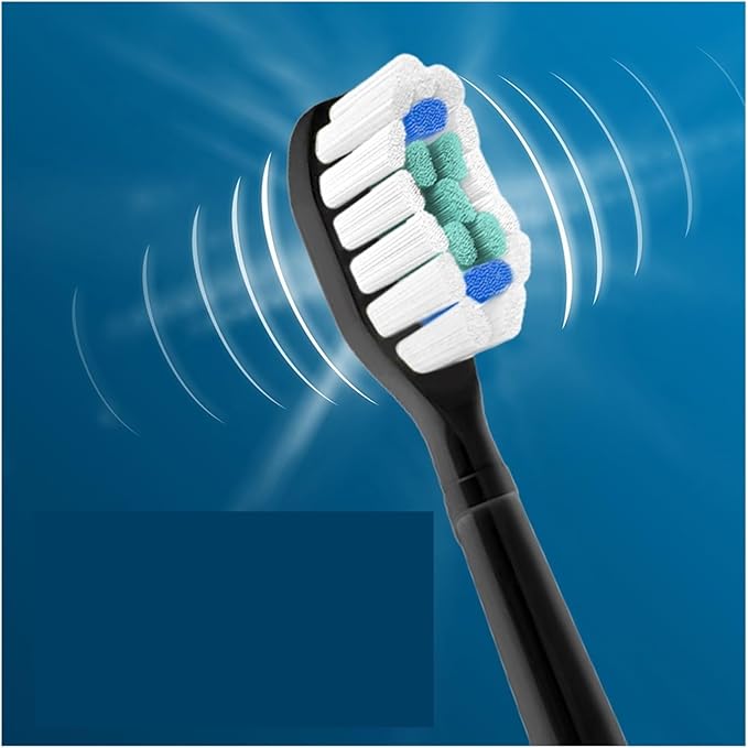 Replacement Toothbrush Heads Compatible for Philips Hx6920 4100 2 Series Sonicare Diamond Electric Brush Heads(Black-12 Pcs)