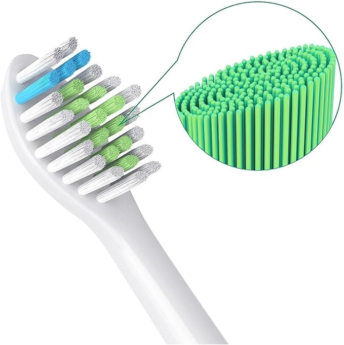 4pcs Replacement Brush Head Compatible with PH Care Diamondclean Electric Toothbrush(White)
