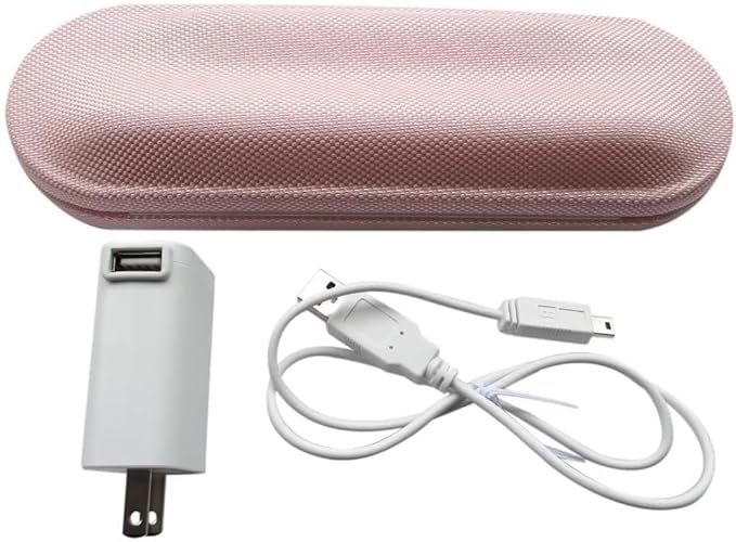 HX9210 Travel Charger Case w/AC Charger+USB Cable Replacement for Philips Sonicare DiamondClean Sonic Toothbrush HX9382HX9372HX9362HX9360(Pink)