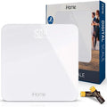 iHome Digital Scale Bathroom Scale Batteries Included Scale Body Weight Weight Scale Digital Scale Bathroom Scales for Weight Digital Scales for Body Weight (White)