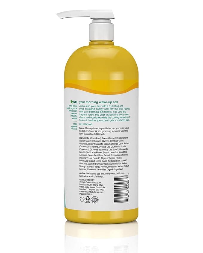 Alba Botanica Alba Botanica Very Emollient Bath and Shower Gel Sparkling Mint 32 oz
