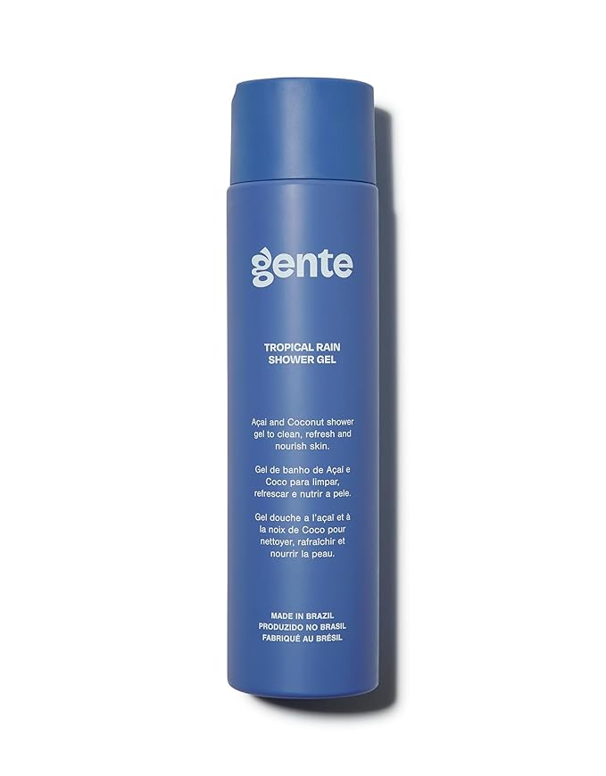Gente Beauty Tropical Rain Shower Gel – Refreshing Body Wash with Acai &amp Coconut Hydrating Sulfate-Free Cleanser for All Skin Types – 10.5 oz