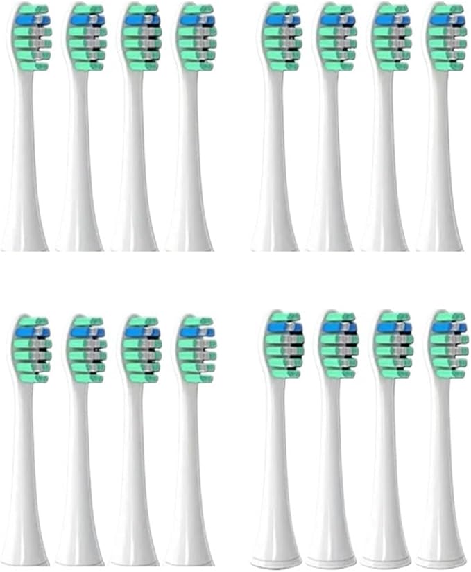 16pcs Replacement Brush Heads Compatible for Toothbrush Brush Head HX3 HX6 HX9 Series HX3210 3211 6150 6500 6510 6530 9342 6730(16pcs P2)