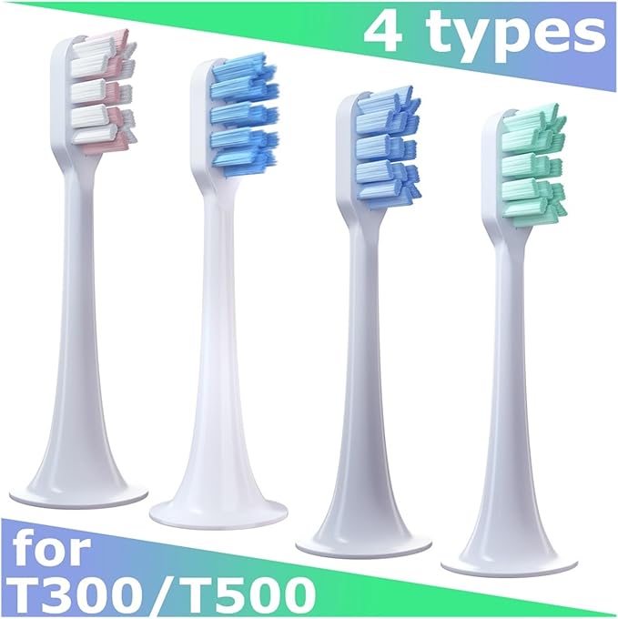 5 PCS Replacement Toothbrush Heads Compatible for T300 T500 Sonic Electric Teeth Brush Soft Teethbrush Nozzles(5 Pink)