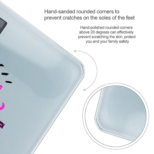 World's Okayest Mom Digital Bathroom Scale for Body Weight Lighted LCD Display Round Corner