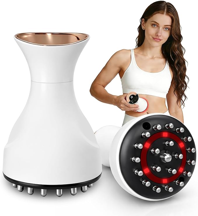 Lymphatic Drainage Massager 4-in-1 Anti-Cellulite Massager Tool Body Sculpting Machine for Microcurrent Light Heat &amp VibrationSuitable for Abdomen Arms Back &amp LegsHelps Reduce Stretch M