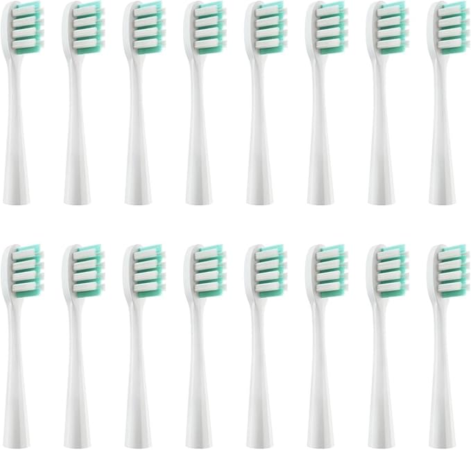 Replacement Toothbrush Heads Compatible for Y1/Y1S/Y1pro/Y3/Y4/Y5/P1/P3/P4/P5/P10/U1/U2/U3/U4/U2S/U3S/F2/F1 Series(16white Care(Soft))
