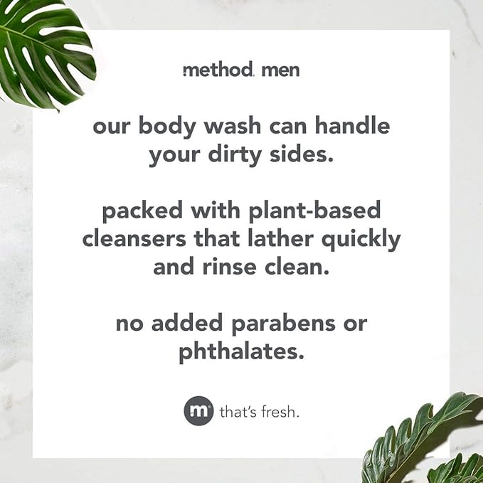 Method Men Body Wash Glacier + Granite and Cedar + Cypress Scents 18 fl oz (Pack of 2)
