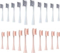 Brush Head Replacement Compatible for Oclean Electric Toothbrush Soft Bristle X/X PRO/ Z1 Brushes Replaceable(10 Grey 10 Pink)