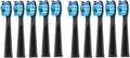 Replacement Electric Toothbrush Head Bristle Brush Refill Compatible for Fairywill Refills FW-D1/FW-D3/FW-D7(10 PCS BK)