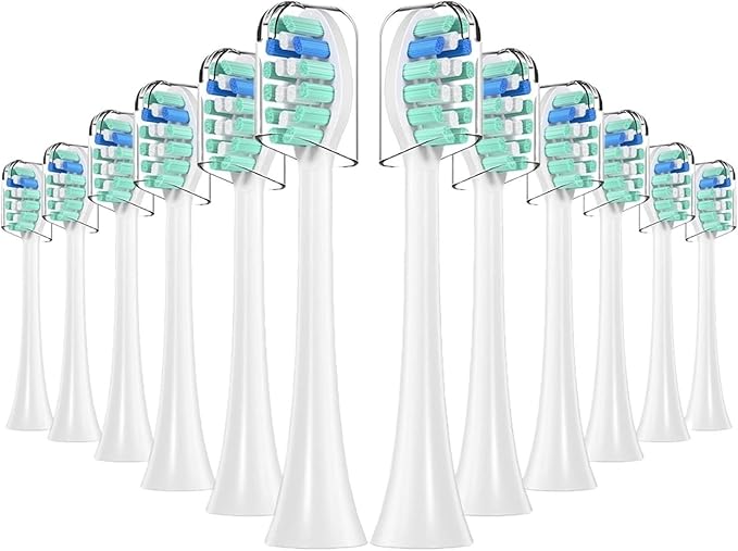 4-16pcs Toothbrush Replacement Heads Compatible with PH Replacement Heads Electric Brush Head for 4100 5100 6100 9023(Green-12pcs)
