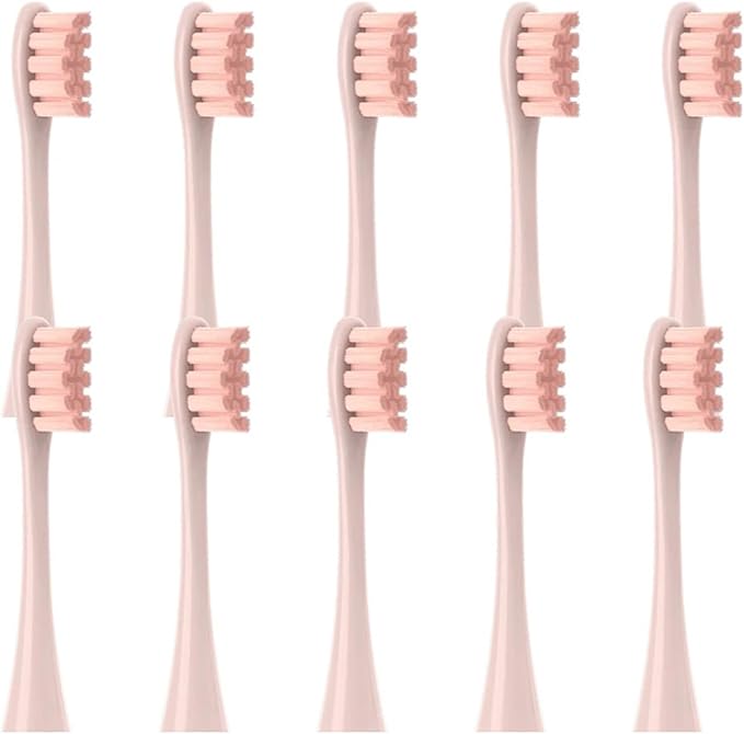Compatible for Replacement Brush Heads for X/X PRO/ Z1/ F1/ One/Air 2 /SE Toothbrush Soft Bristle Nozzles Refill(10Pink)