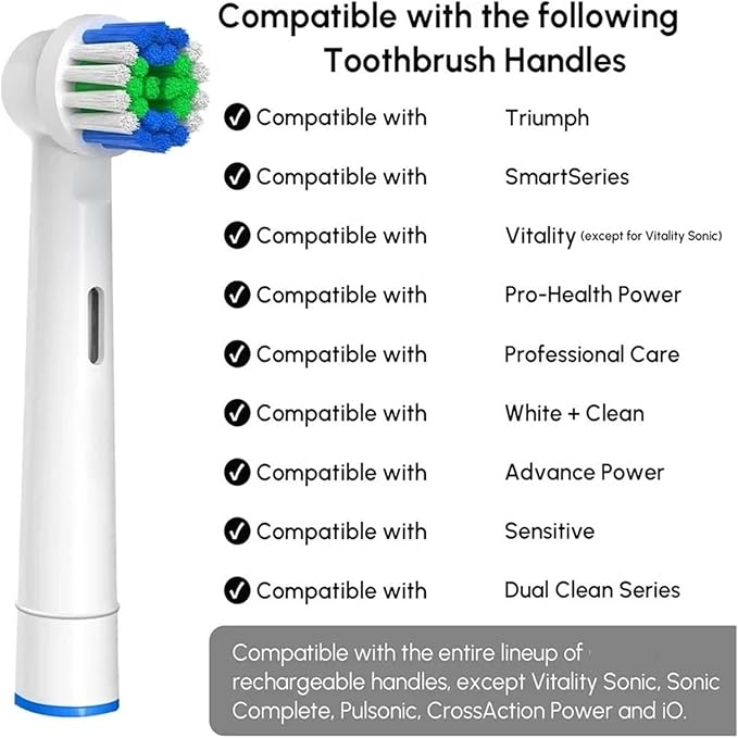 Replacement Toothbrush Heads Compatible with Oral-B Triumph Electric Toothbrush Heads Brush Heads(20pcs)