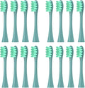 16pcs Replacement Brush HeadsCompatible for X/Pro/ Z1/ SE F1 /One/ PW01/03/05/07/09 P5 Toothbrush(16 Green)