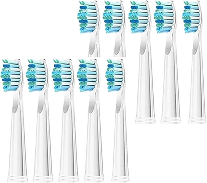 Replacement Toothbrush Heads Compatible for FW-507/508/551/515/917/959/2011FW-D1/D3/D7/D8 Electric(White 10pcs)