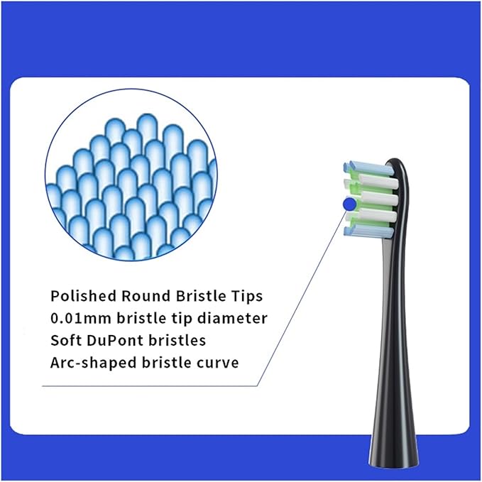 Brush Head ReplacementCompatible for Electric Toothbrush Soft Bristle X/X PRO/ Z1 Brushes Replaceable Fit(10 Grey)