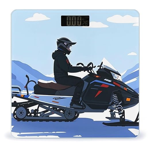 Snowmobile Smart Scale for Body Weight Accurate Bathroom Scale with LED Display Digital Weight Scales Weighing Machine High Precision Scales for Bath Home