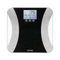 Taylor Digital Glass Body Composition Scale - Measures Body Fat Water Muscle Mass - Athlete Mode 8-User Recognition 500 lb Capacity Black