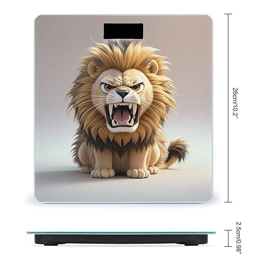Lion Scale for Body Weight Accurate Digital Bathroom Scale Toughened Glass High Precision Scales Smart Weight Scales with Large LCD Backlight Display Weighing Machine