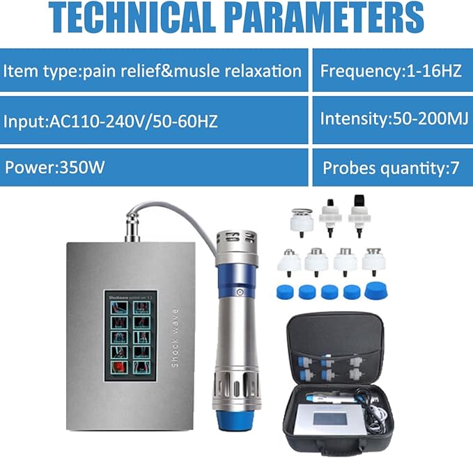 Body Massager Shockwave Therapy MachinePain Therapy System Impulse Waves Deep Muscle Massager for Pain Relief