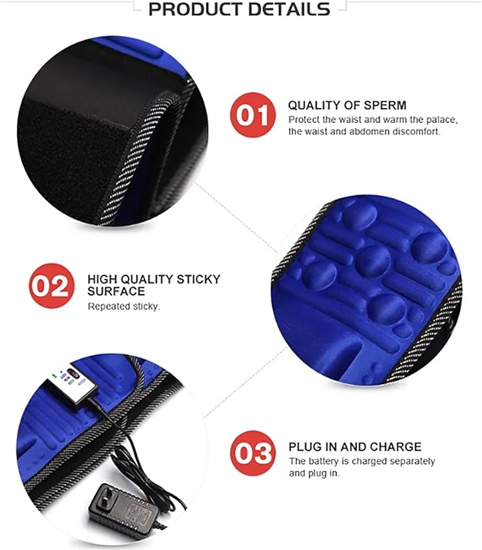 Automatic Abdominal Massager Body Vibrating Slimming Belt Belly Muscle Waist Trainer Massager with 2 Gear Speed Adjustable for Abdominal Back Neck and Legs Pain Relief