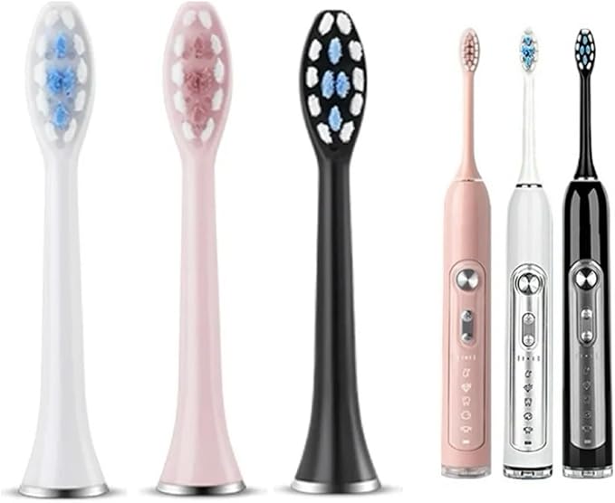 Compatible for SUBORT Bair Replacement Toothbrush Heads - Fits S7/X7/X7S/X11/X11S Nozzles Bristles Accessories(8pcs Pink)