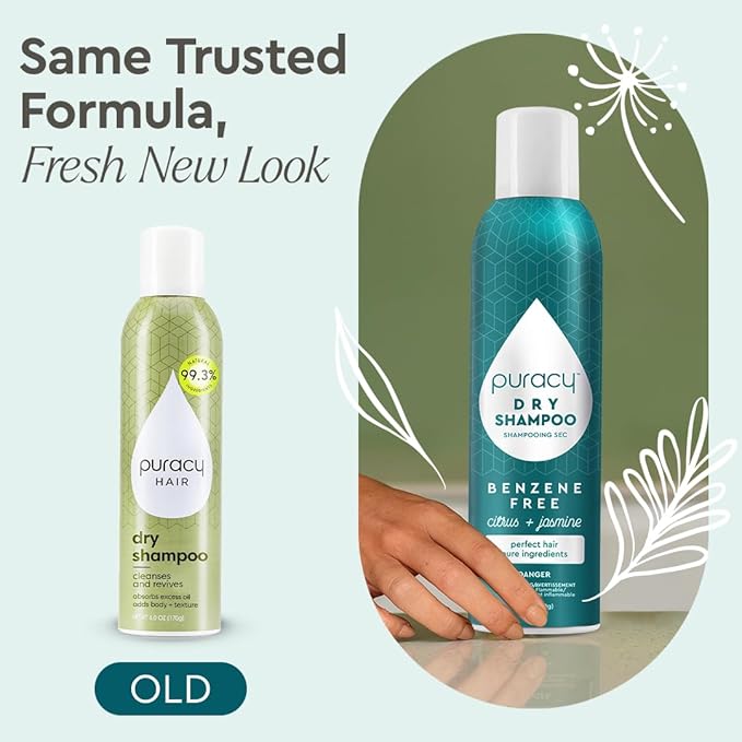 Puracy Natural Body Wash Refill 98.6% Pure Plant Ingredients Shower Gel (Citrus &amp Sea Salt 48 oz) Natural Dry Shampoo for Women Plant-Powered Cleansing Volumizing Dry Shampoo (Citrus &amp Jasmi