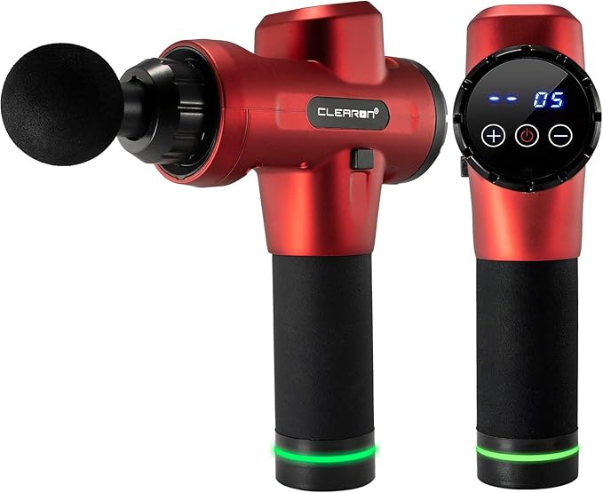 Professional Handheld Deep Tissue Muscle Gun Massager for Athletes 1-20 Speed Strength Levels for Muscle Soreness Relieves [Upgraded Version] - Burgundy