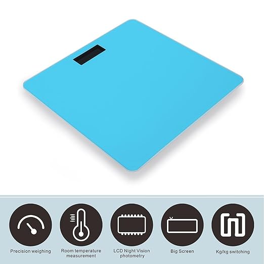 Smart Scale for Body Weight Digital Bathroom Weighing Scale Energy Saving Scale Blue