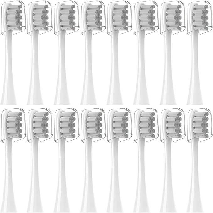 16pieces Replacement Brush Heads Compatible with Oclean SonicX/X Pro/ Z1/ SE / F1 / One / PW01/03/05/07/09 P5 Electric Toothbrush Heads(16 Pink)