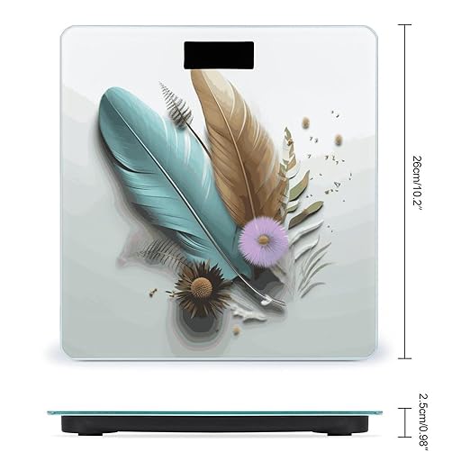 Feather Flower Bathroom ScaleHighly Accurate Digital Weighing Machine for People Bright LED Display Weight Scale for The Aldult Home Use