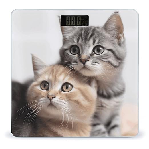 Cats Bathroom Scale for Body Weight 400 Lb Weight Scale with High Precision Sensors Tempered Glass Highly Accurate Digital Weighing Machine for People