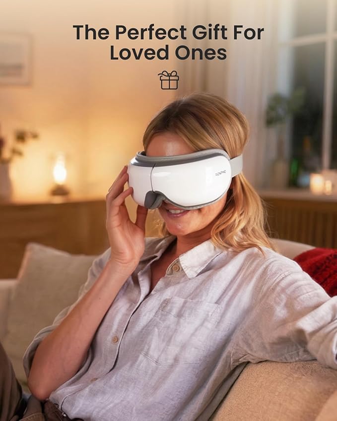 RENPHO Eye Massager with Heat Mothers Day Birthday Gifts for Mom Women Men Her FSA Eligible HSA Eye Mask for Migraine ReliefSleep Mask for Dry Eyes Relax Reduce Strain for Men Dad Eyeris 1