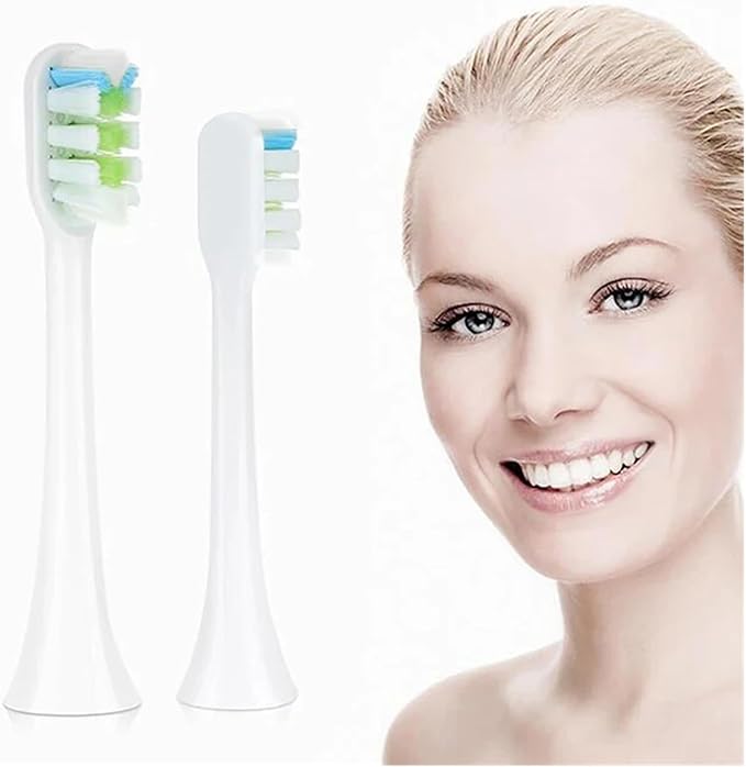 10pcs Replacement Toothbrush Head Compatible for Xiaomi Soocas Electric Sonic Individual Packing Soft Bristle Brush(10pcs Black)
