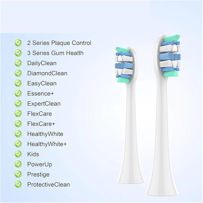 16pcs Replacement Toothbrush Heads Compatible for Sonicare Electric Brush Head 4100 6500 6100 7500 5300 1100