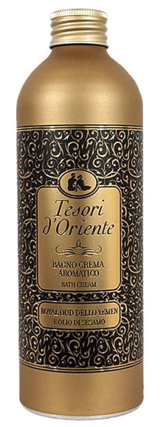 Tesori d'Oriente:Royal Oud Dello Yemen Bath Cream with Yemen Royal Oud and Sesame Oil Pack of 6 [ Italian Import ]
