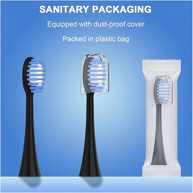 Replacement Toothbrush HeadsCompatible for Black Series Electric(10pcs)(Gray)